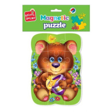 Гра розвиваюча A5 магнітні пазли "Ведмежа" Vladi Toys