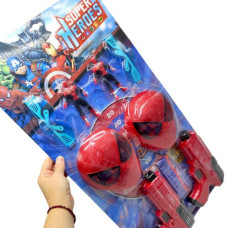 Набір героя (2 фігурки, 2 пари окулярів, 2 маски, пістолет з механічним принципом роботи, мʼякі патрони, орбізи)