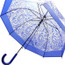 Парасолька напівавтомат, поглиблений купол, d=80 см, довжина: 81 см, 8 спиць, тростина, (СИНЯ)