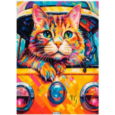 Пазлы "Путешествие на кошачьем автобусе" 100 элементов