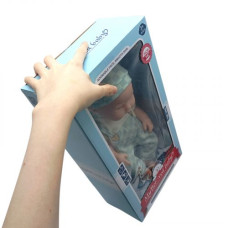 Пупс 35см (СЕРЫЙ+РОЗОВЫЙ КОСТЮМ)