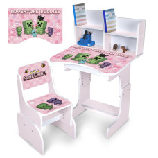 Детская Парта N 2071-25-7 высота 3 положения, со стульчиком