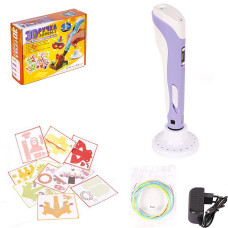 3D Ручка (3DPEN-3) - 3 NEW с трафаретами DX008 (Фиолетовый)