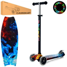 Самокат детский MAXI iTrike JR 3-055-1-WP14 с подсветкой