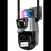 Уличная охранная WIFI камера видеонаблюдения Dual Lens Поворотная камера с сиреной P11