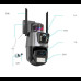 Уличная охранная WIFI камера видеонаблюдения Dual Lens Поворотная камера с сиреной P11