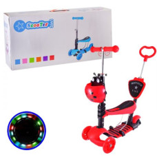 Самокат трехколесный "Божья коровка", красный (транспортировочная упаковка)