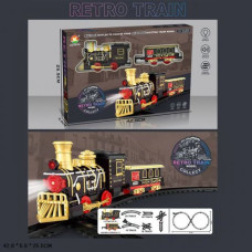 Железная дорога "Retro Train", поезд на батарейках, 91 х 45 см