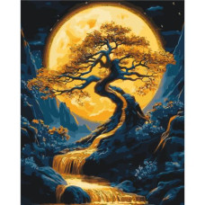 Картина по номерам с красками металлик "Пейзаж. Дерево" 40х50 см Картина по номерам с красками металлик "Пейзаж. Дерево" 40х50 см