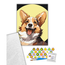 Картина по номерам "Корги Коржик" 40х50 см Картина по номерам "Корги Коржик" 40х50 см