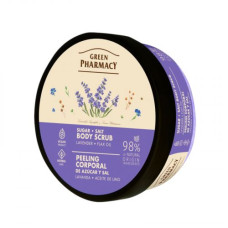 Green Pharmacy скраб д/тела 200мл сахарно-солевой Лаванда и масло льна