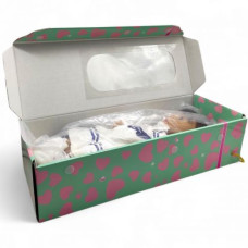 Пупс, функциональный, датчик движения, звуки: смех, плач, засыпает, высота: 42 см, резиновый, пустышка, бутылочка, памперс, шарф, шляпка, в короб