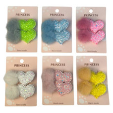 Защип дитячий "Princess" Серце, BL-P2-7-6