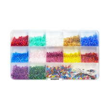 Набор бисера для создания украшений 037-49 в боксе, леска в комплекте