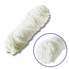 Пряжа плюшевая синель PP101, 100 грамм, 100% полиэстер, молочно-белый