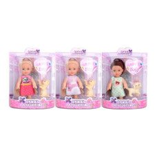Лялька 12см, з тваринкою 3,5см, 3823-1