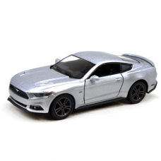Детская модель машинки Ford Mustang GT (2015) Kinsmart KT5386FW, 1:38 (Silver)
