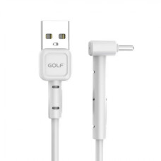Кабель угловой GOLF GC-69 Type-C L 1м 3A Белый