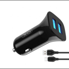 Автомобильное зарядное устройство XO TZ10 2USB/2.4A/12W + Data Cable USB to Type C
