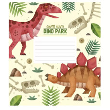 Тетрадь ученическая Dino park 012-3227K-4 в клетку на 12 листов