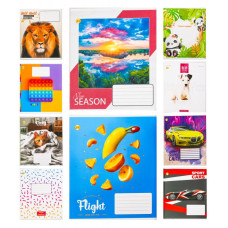 Зошит 12 арк.клітинка Тверда Мікс12КВ2 25 шт в упак, TE21114