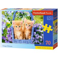 Пазлы "Рыжие котята", 70 элементов