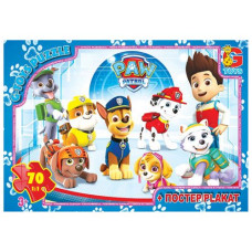 Пазлы "Щенячий патруль" + постер, 70 элем.
