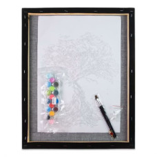 Картина по номерам на черном фоне "Черный кот" 40х40