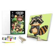 Картина по номерам на подставке "Енотик" (25х25 см) Картина по номерам на подставке "Енотик" (25х25 см)