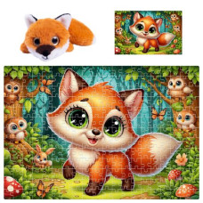 Пазлы с мягкой игрушкой "De.tail. Лисенок" 260 деталей