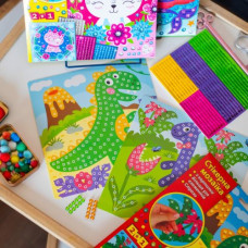 Стікерна мозаїка. Динозаври Стікерна мозаїка. Динозаври