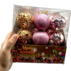 Новогодние украшения, шарики, 18 штук, диаметр 5.5 см, в коробке