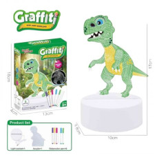 Ночник работает от сети, подсветка, 3 цвета света, фломастеры, USB кабель, в коробке