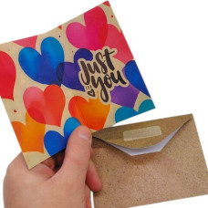 Открытка поздравительная, с конвертом (10 шт)