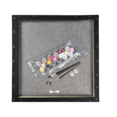 Картина по номерам на черном фоне "Оранжевые цветы" 40х50 см