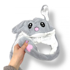 Шапка светящаяся с двигающимися ушками (СЕРАЯ)