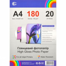Фотопапір А4 20л, 180г / м2, глянсова