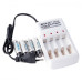 Зарядное устройство с ААА аккумуляторами Jiabao Digital Charger AA/AAA