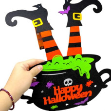 Вироб з фетру 3 мм " Відьма в котлі" 40см*30см ХН-84