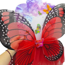 Маскарадний костюм "Крила" з підсвічуванням (45х37см, спідничка, обруч) ЧЕРВОНІ