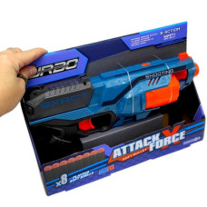 Игрушечный пистолет (бластер) с мягкими патронами (31х19 см, коробка – 32х7х22 см)