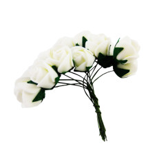 Декоративные розы для творчества KV-726 пучок 12 штук Декоративные розы для творчества KV-726 пучок 12 штук