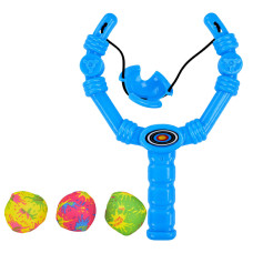 Детская Рогатка XG88-23(Blue) 3 мягких шарика, в сетке Детская Рогатка XG88-23(Blue) 3 мягких шарика, в сетке