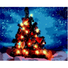 Набір для розпису за номерами "Святкова ялинка", ZB 64118