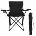 Стул раскладной со спинкой Camping quad chair HX 001 с подстаканником Черный