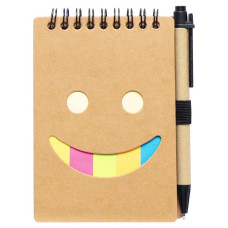 Блокнот А6 с набором стикеров и ручкой на спирале JX005, 64 листов Блокнот А6 с набором стикеров и ручкой на спирале JX005, 64 листов