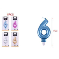 Свічка для торта "Цифра 6", EA0179