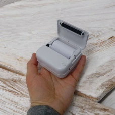 Термопринтер чорно-білий колір друку, Bluetooth, USB-кабель, 14 рулонів термпопаперу (білий+кольоровий), інструкція, маркери, в коробці