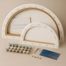 Картина по номерам с красками металлик "Восточная гармония" (полукруги 50 см, 70 см)