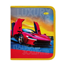 УЦЕНКА!!! Папка для тетрадей В5 Luxury car Апельсин ПШ-01-13-UC на молнии
